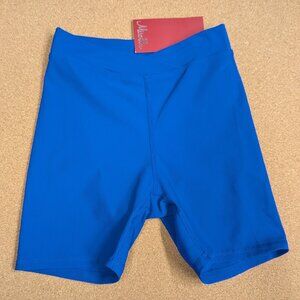 Mirella Women's Purple V-Front Ribbed Shorts